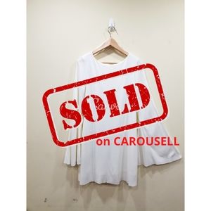 Zara | White Open Back Mini Dress | Large